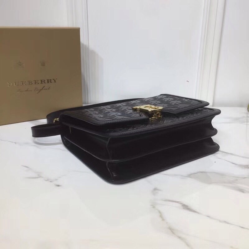 GLAMI Small TB Crossbody Bag Quilted Monogram Black For Women, Bags 8.3in/21cm