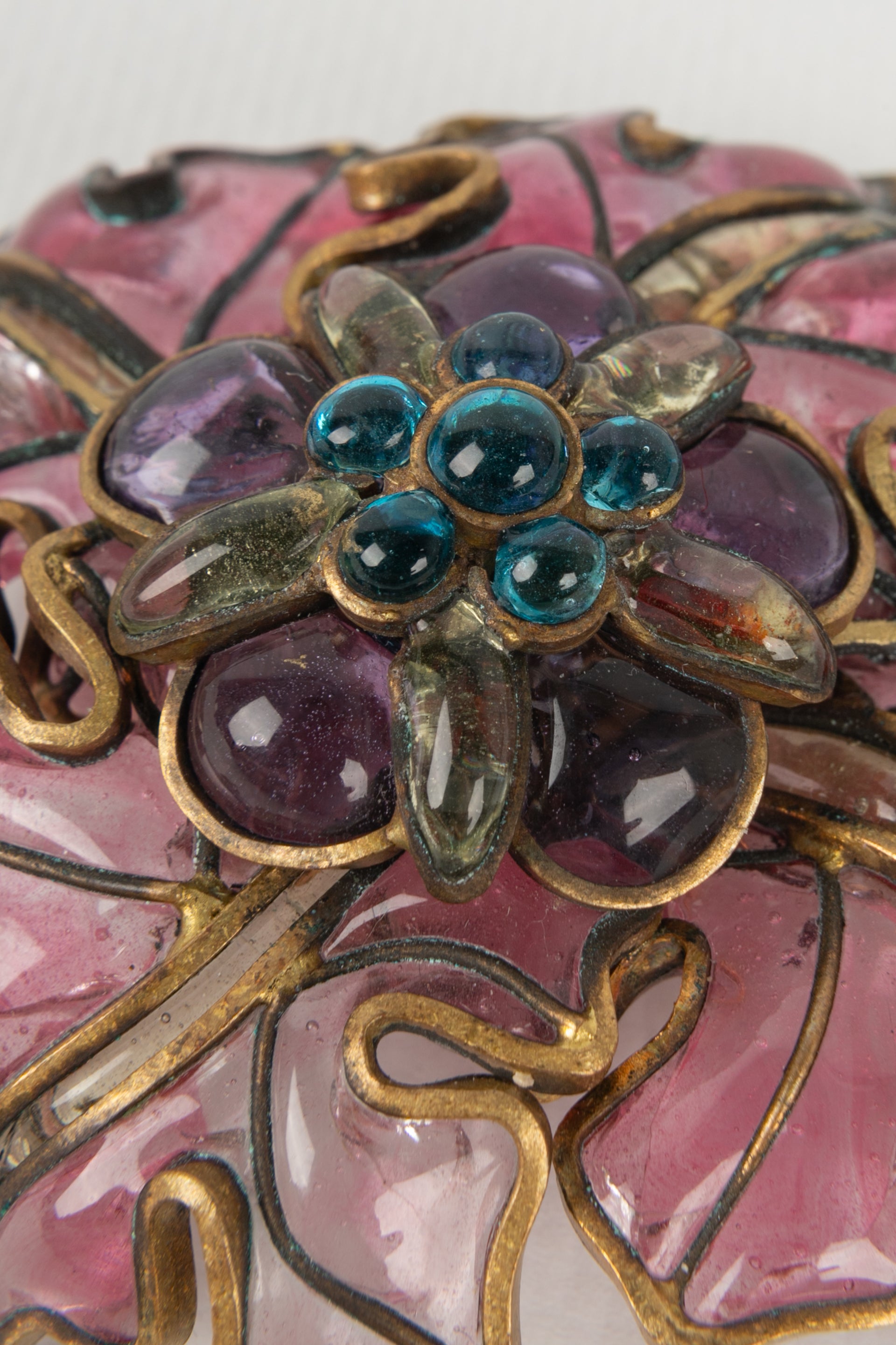 Broche en pÃƒÆ’Ã‚Â¢te de verre Chanel 1990s