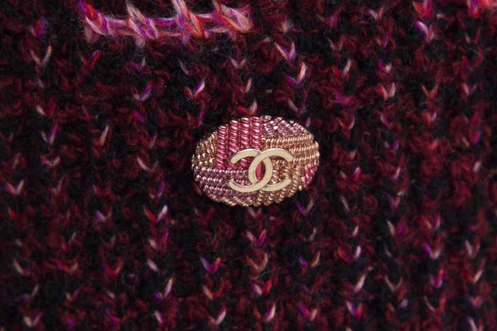Chanel Pink Knit Cropped Vest SZ 36