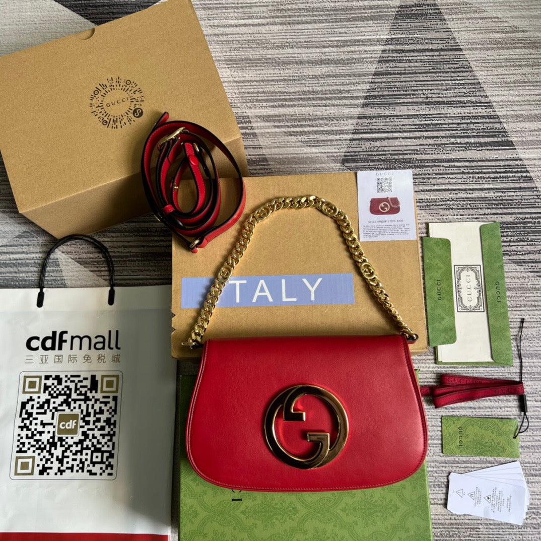gg Blondie Shoulder Bag Red For Women, Women’s Bags 11in/28cm gg‎