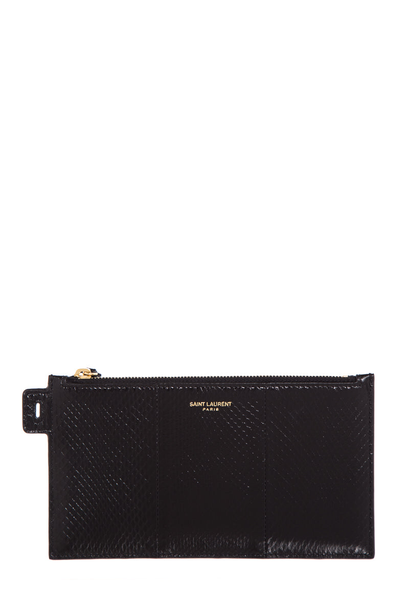 Saint Laurent Black Pouch with Gold Chain