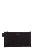 Saint Laurent Black Pouch with Gold Chain