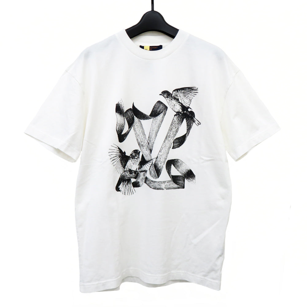 Louis Vuitton Printed Cotton  1ABXRA Cotton LV Bird  White S Size  y Apparel