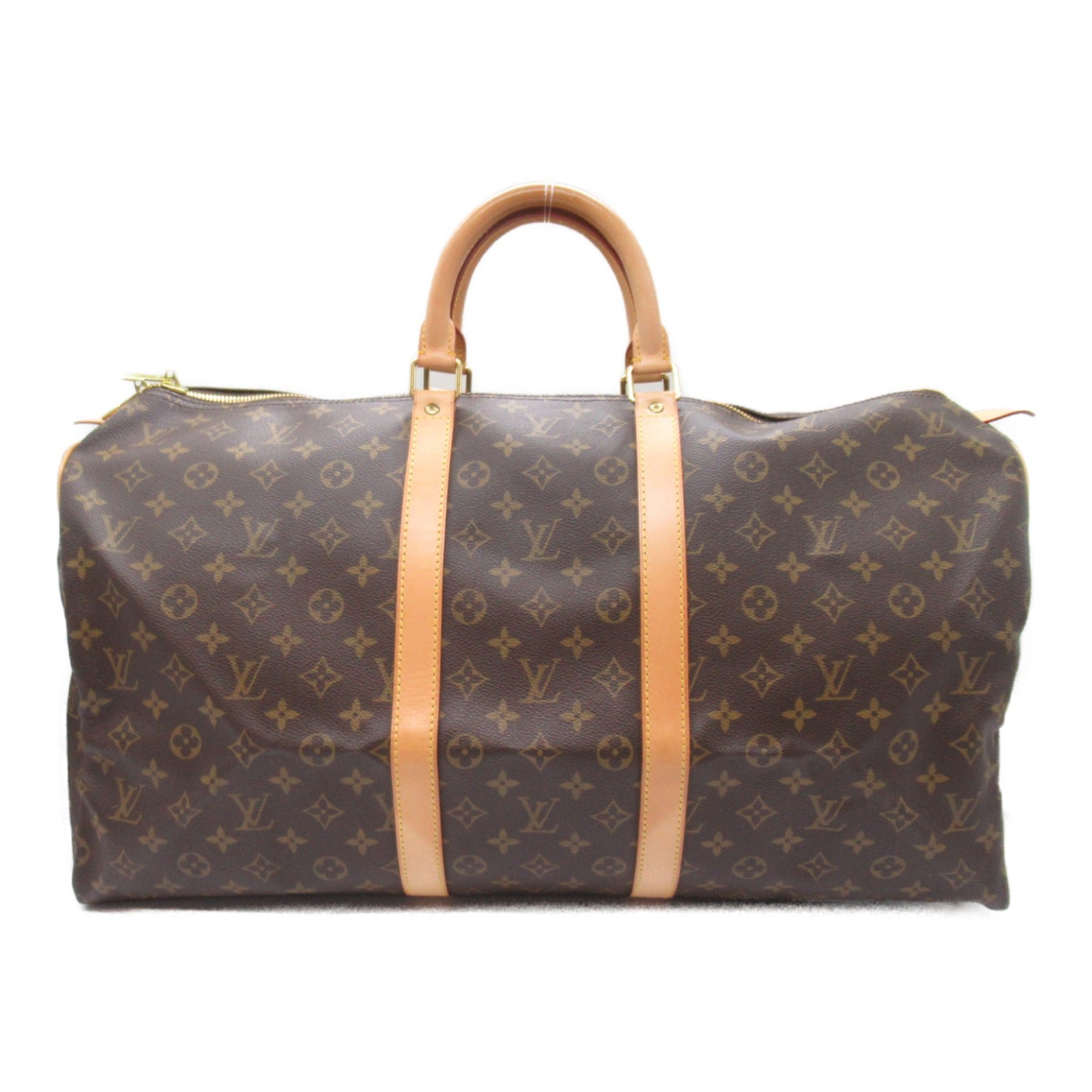ルイ・ヴィトン LOUIS VUITTON キーポル55 ボストンバッグ ボストンバッグ バッグ PVCコーティングキャンバス モノグラム メンズ レディース ブラウン系 M41424 【中古】｜BRANDOFF