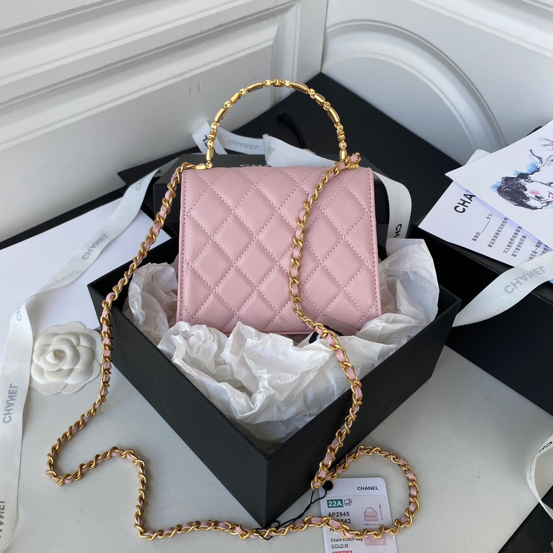 CHL Clutch With Chain Gold Hardware PiNike For Women, Women’s Handbags, Shoulder Bags 5.7in/14.5cm