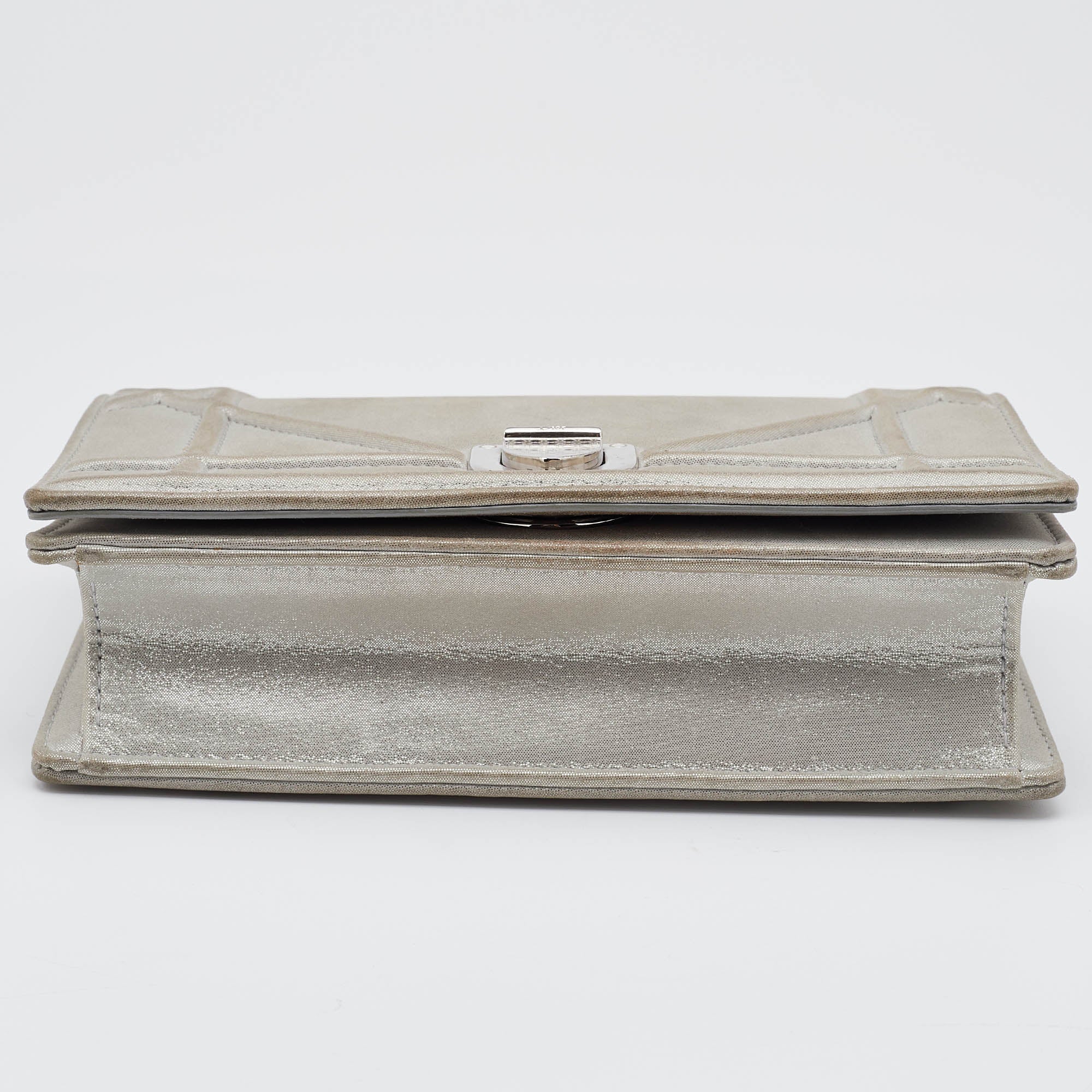 Dior Shimmering Leather Mini Diorama Crossbody Bag
