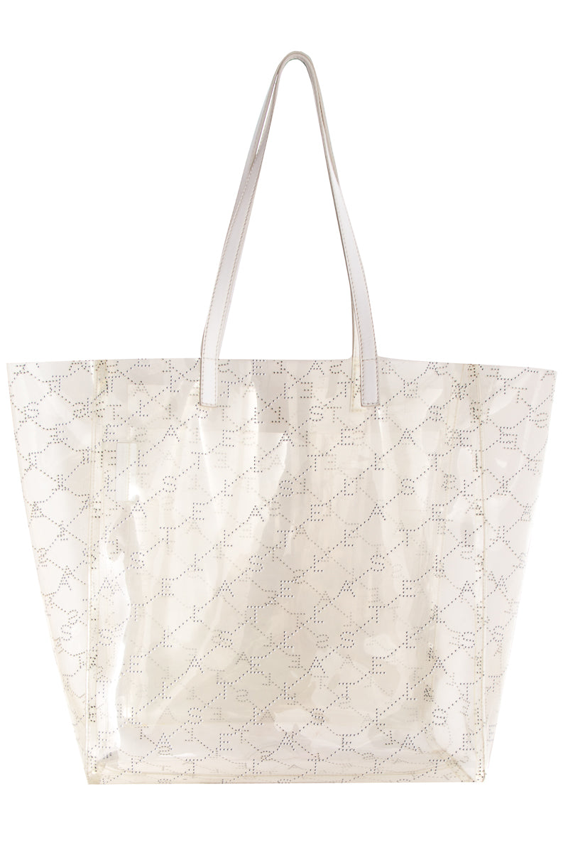 Stella McCartney Transparent Logo Print Pvc Tote Bag