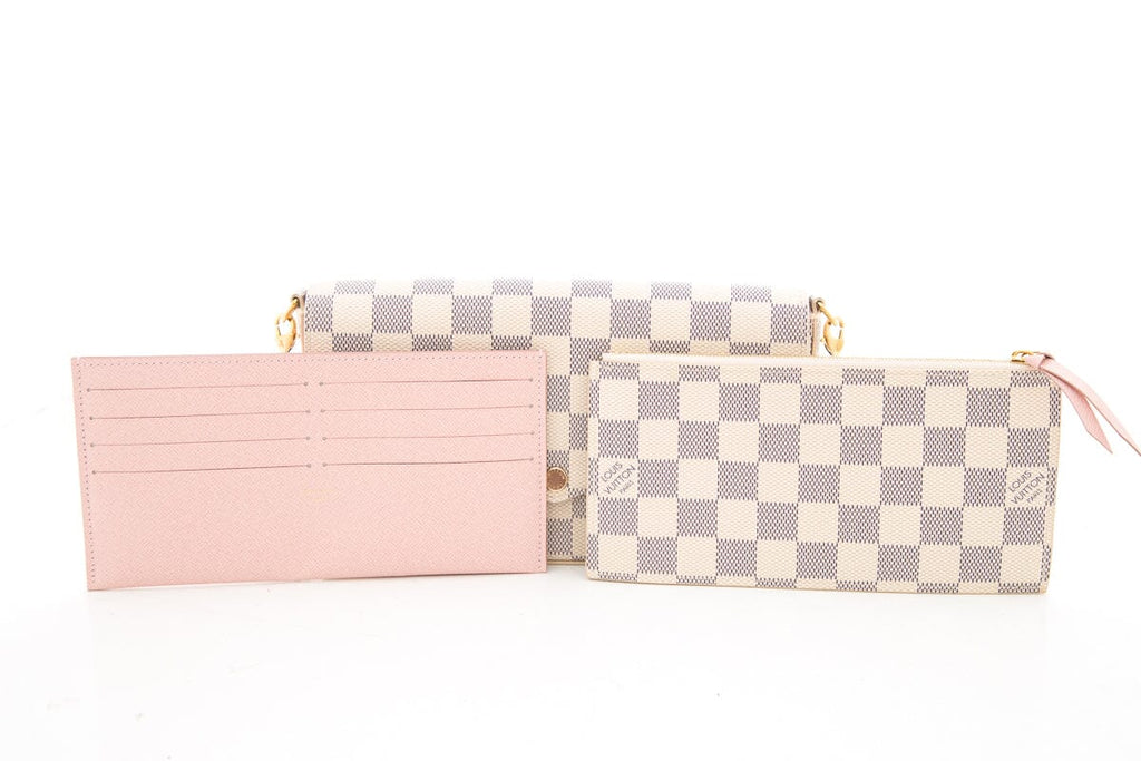 Louis Vuitton Felicie Pochette White Damier Cross-Body