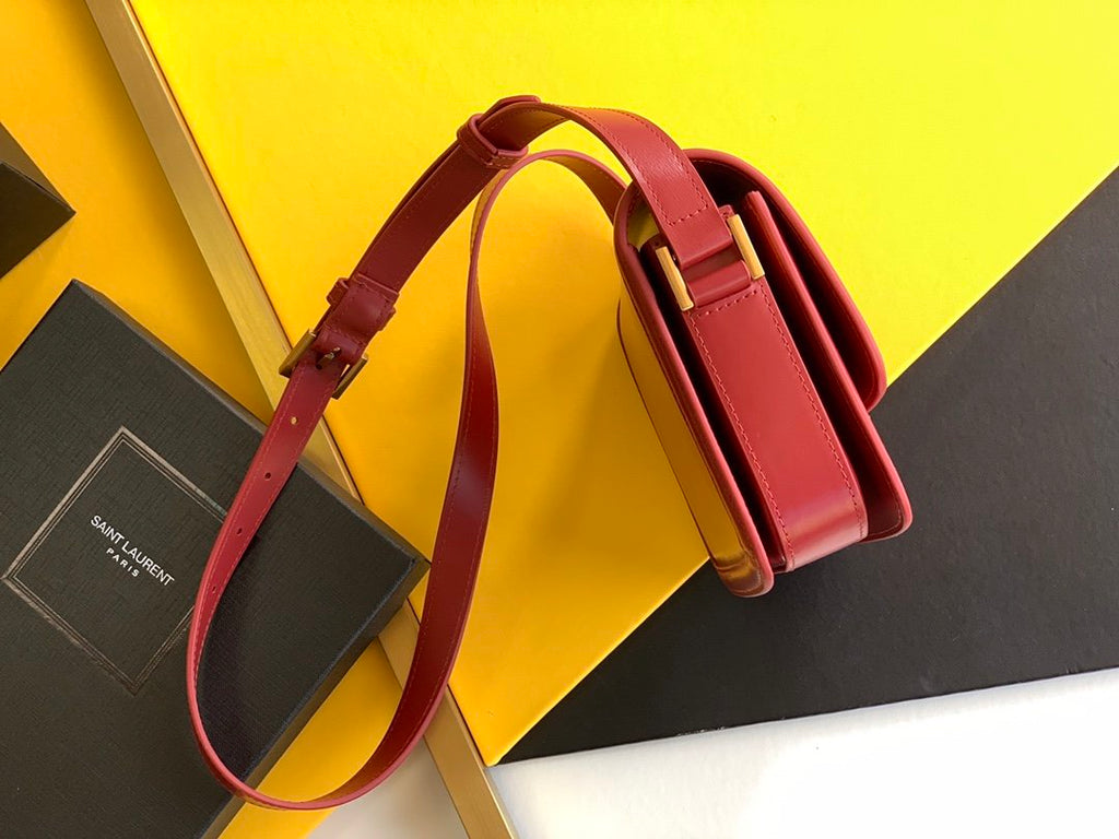 GLAMI Solferino Small Satchel Bag Red In Box With Gold Hardware 7.4in/19cm YSl 6343060SX0W6805