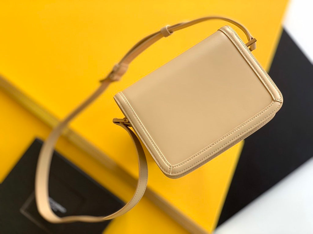 GLAMI Solferino Small Satchel Bag Beige In Box With Gold Hardware 7.4in/19cm YSl 6343060SX0W9207