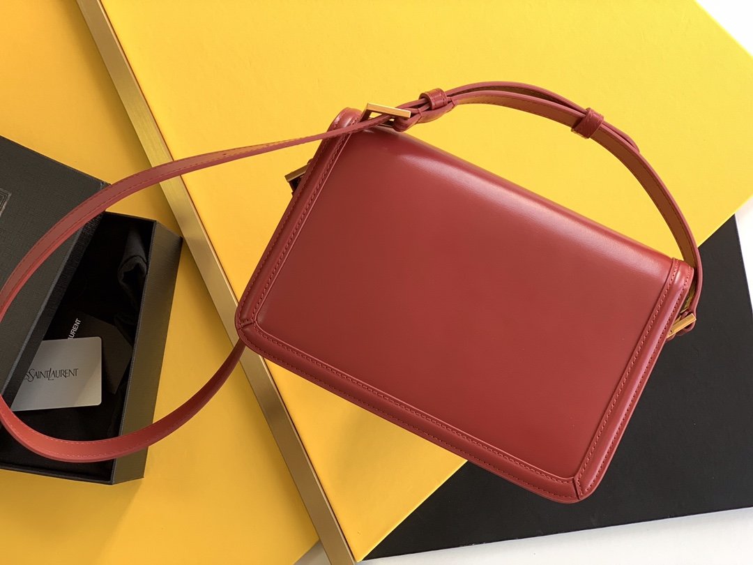GLAMI Solferino MeGLAMIum Satchel Bag In Box Red With Gold Hardware For Women 9in/23cm YSL 6343050SX0W6805