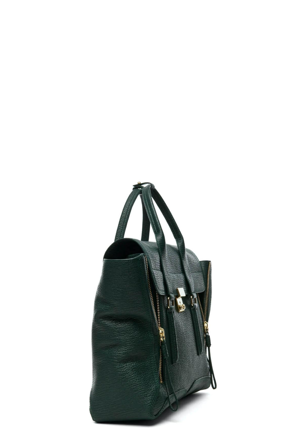 Large Pashli Satchel Petrol Green