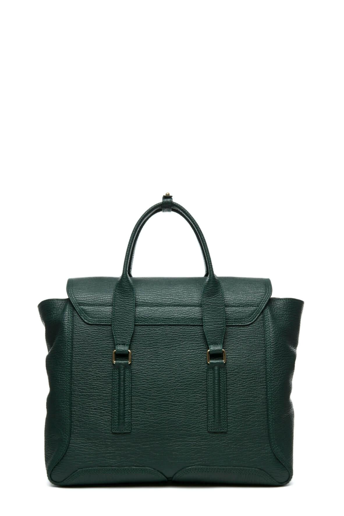 Large Pashli Satchel Petrol Green