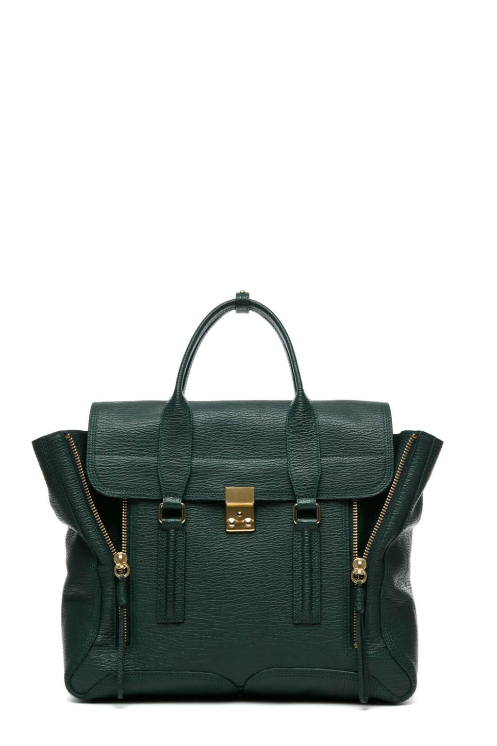 Large Pashli Satchel Petrol Green