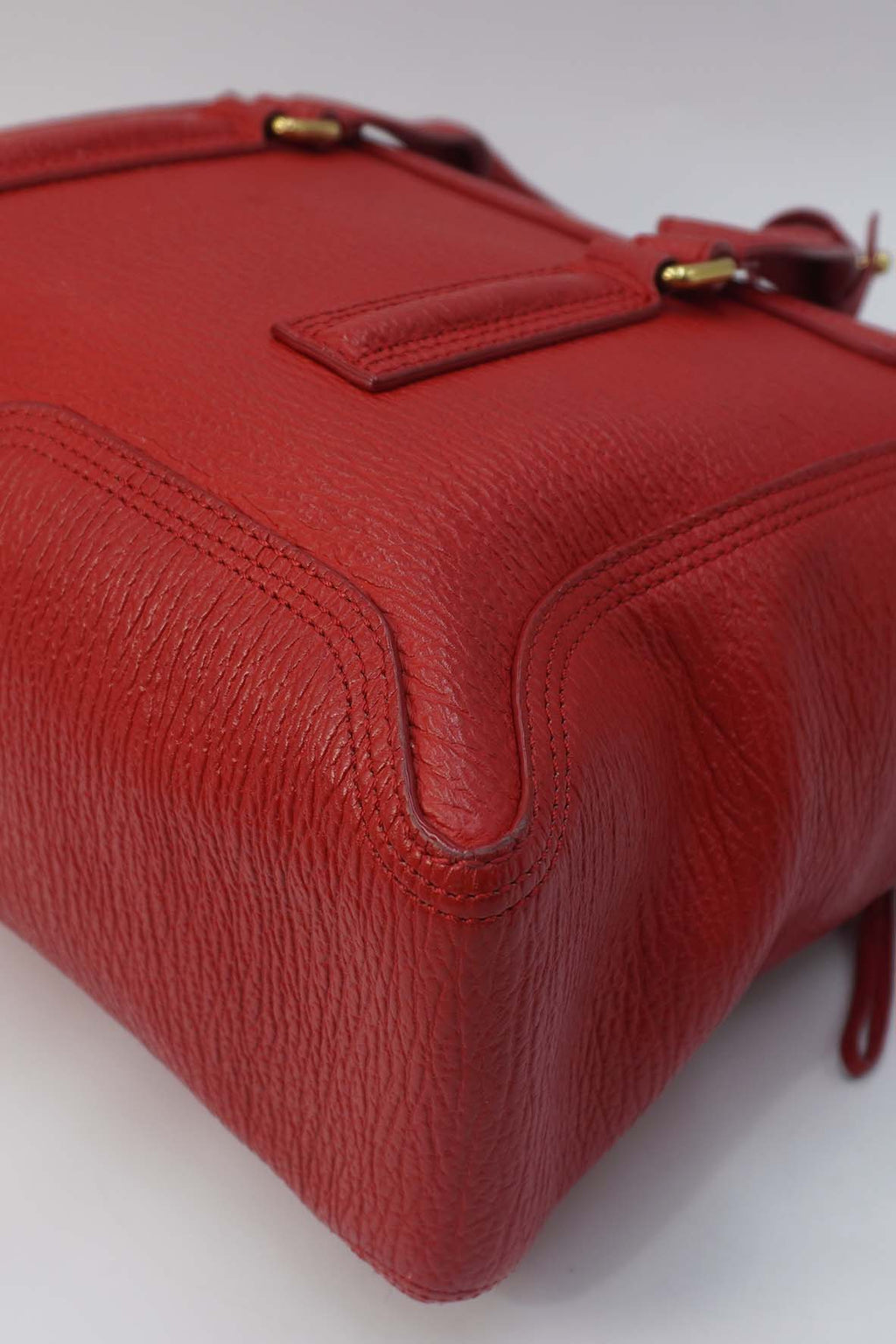 Medium Pashli Satchel Leather Handle Bag Red