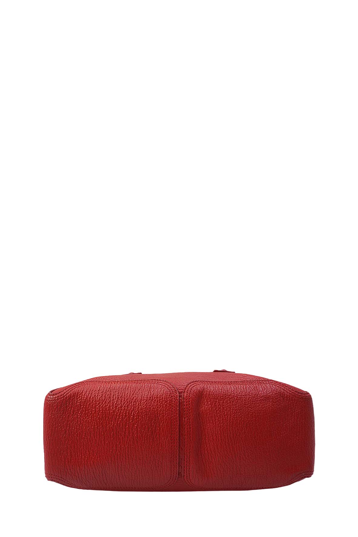 Medium Pashli Satchel Leather Handle Bag Red