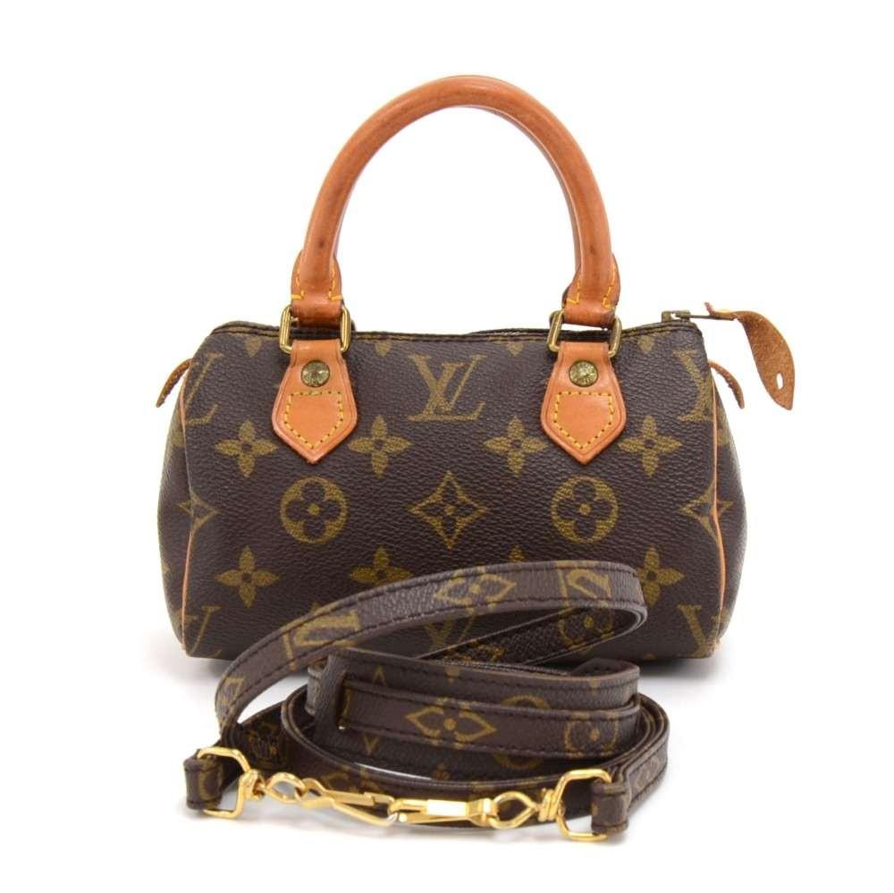 Louis Vuitto Mini Speedy Sac HL Monogram Canvas Handbag with Strap