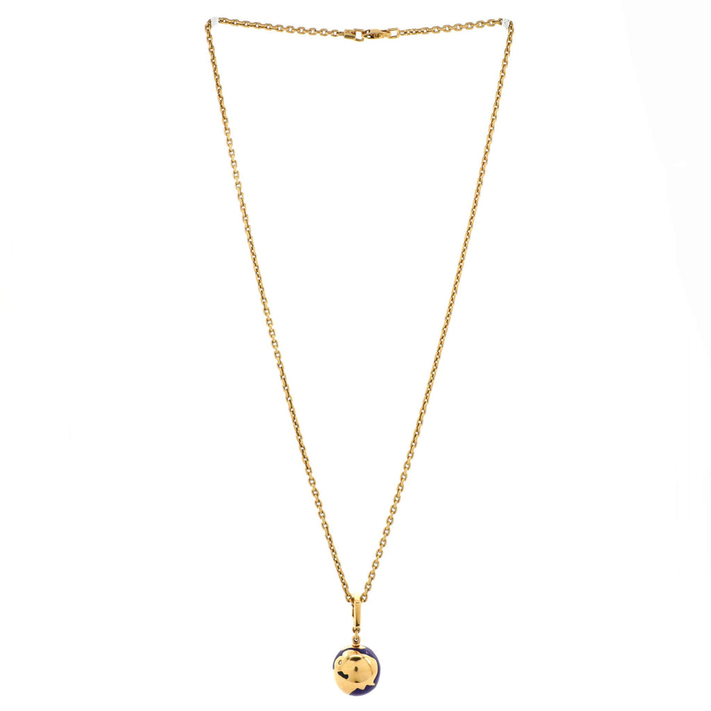 Louis Vuitton Globe Pendant Charm Pendant & Charms 18K Yellow Gold with Enamel and Diamond