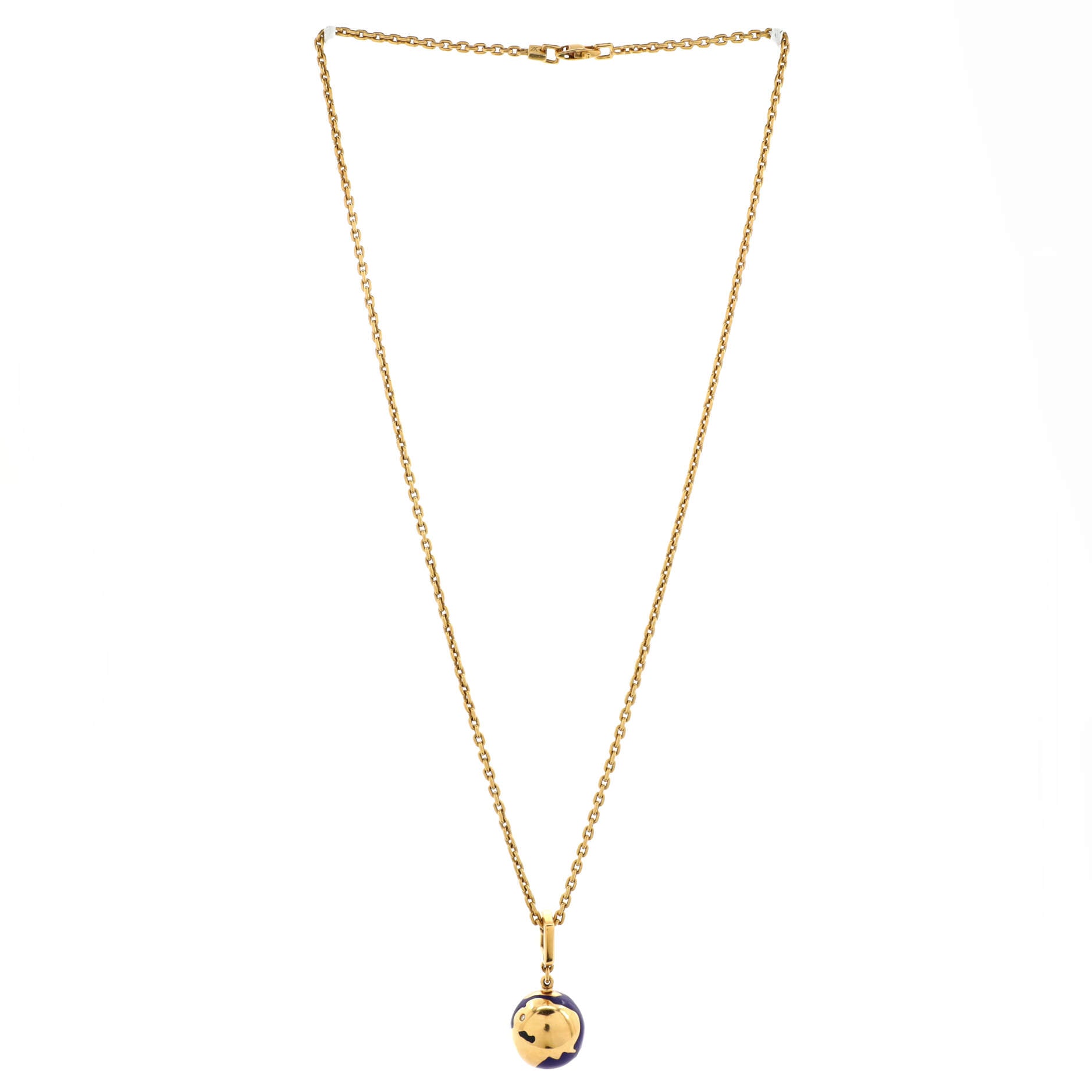 Louis Vuitton Globe Pendant Charm Pendant & Charms 18K Yellow Gold with Enamel and Diamond