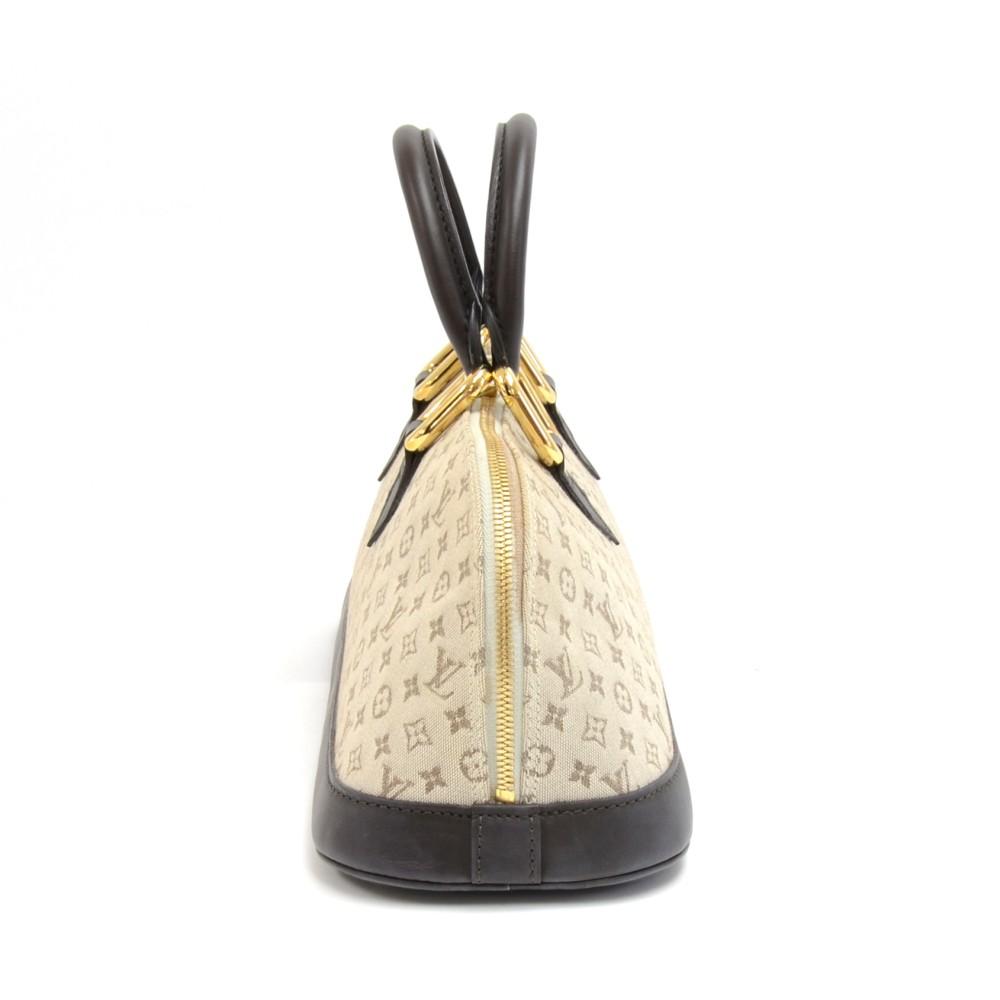 Louis Vuitto Alma Long Mini Lin Canvas Handbag