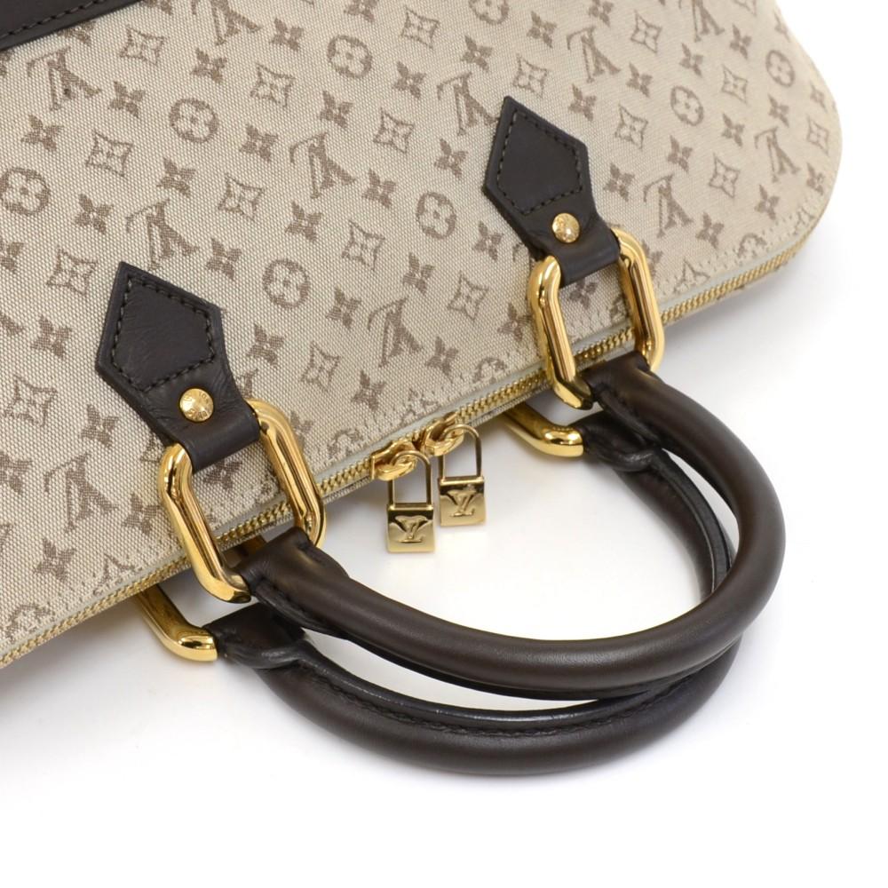 Louis Vuitto Alma Long Mini Lin Canvas Handbag