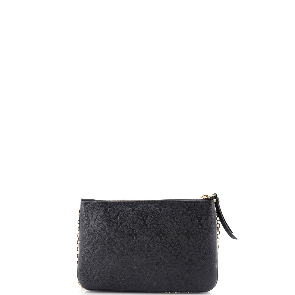 Louis Vuitton Double Zip Pochette Monogram Empreinte Leather