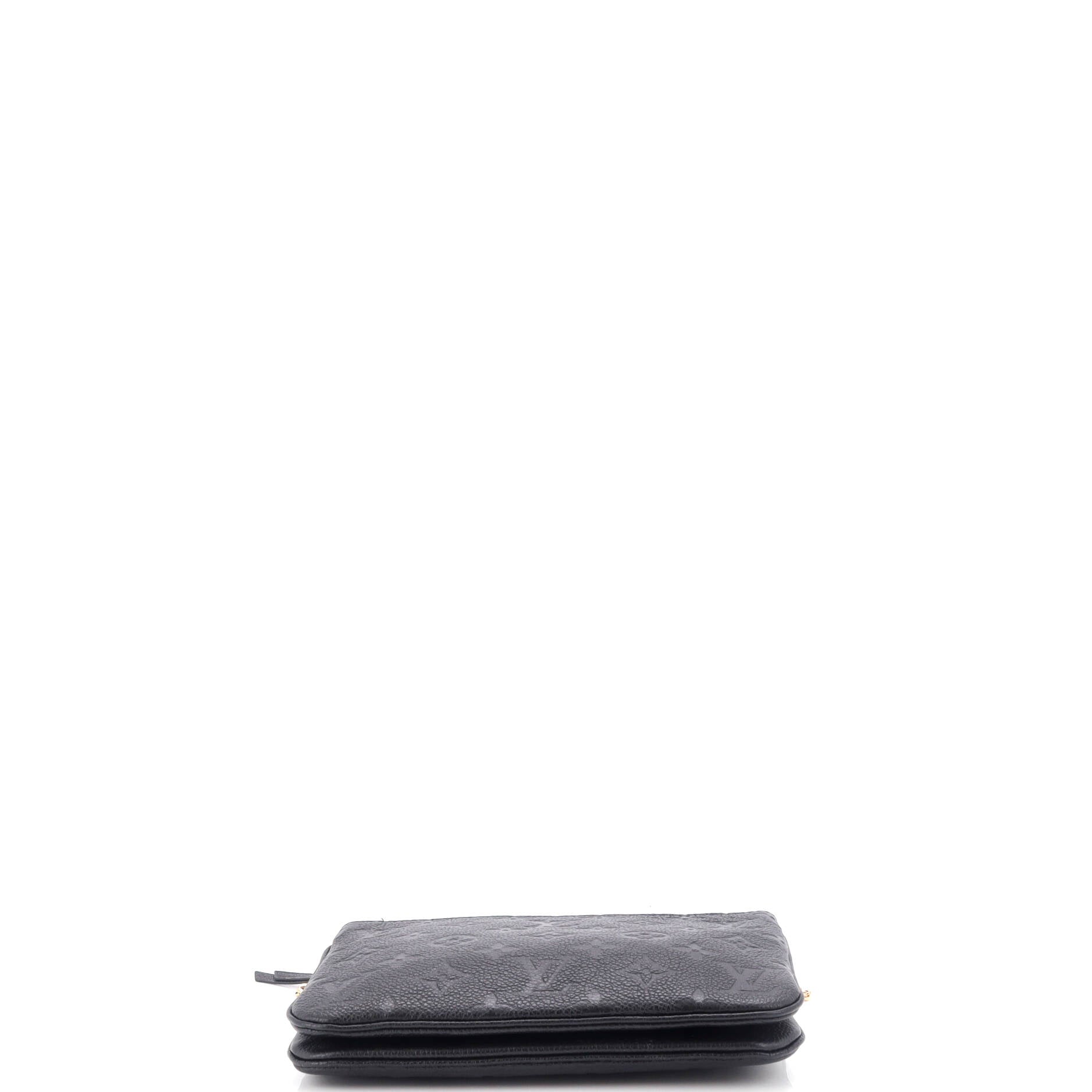 Louis Vuitton Double Zip Pochette Monogram Empreinte Leather