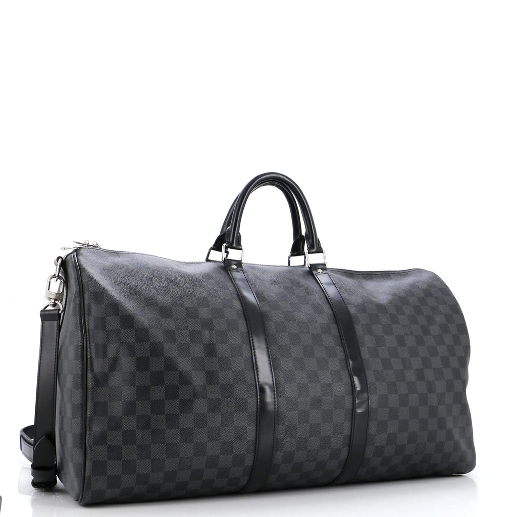 Louis Vuitton Keepall Bandouliere Bag Damier Graphite 55