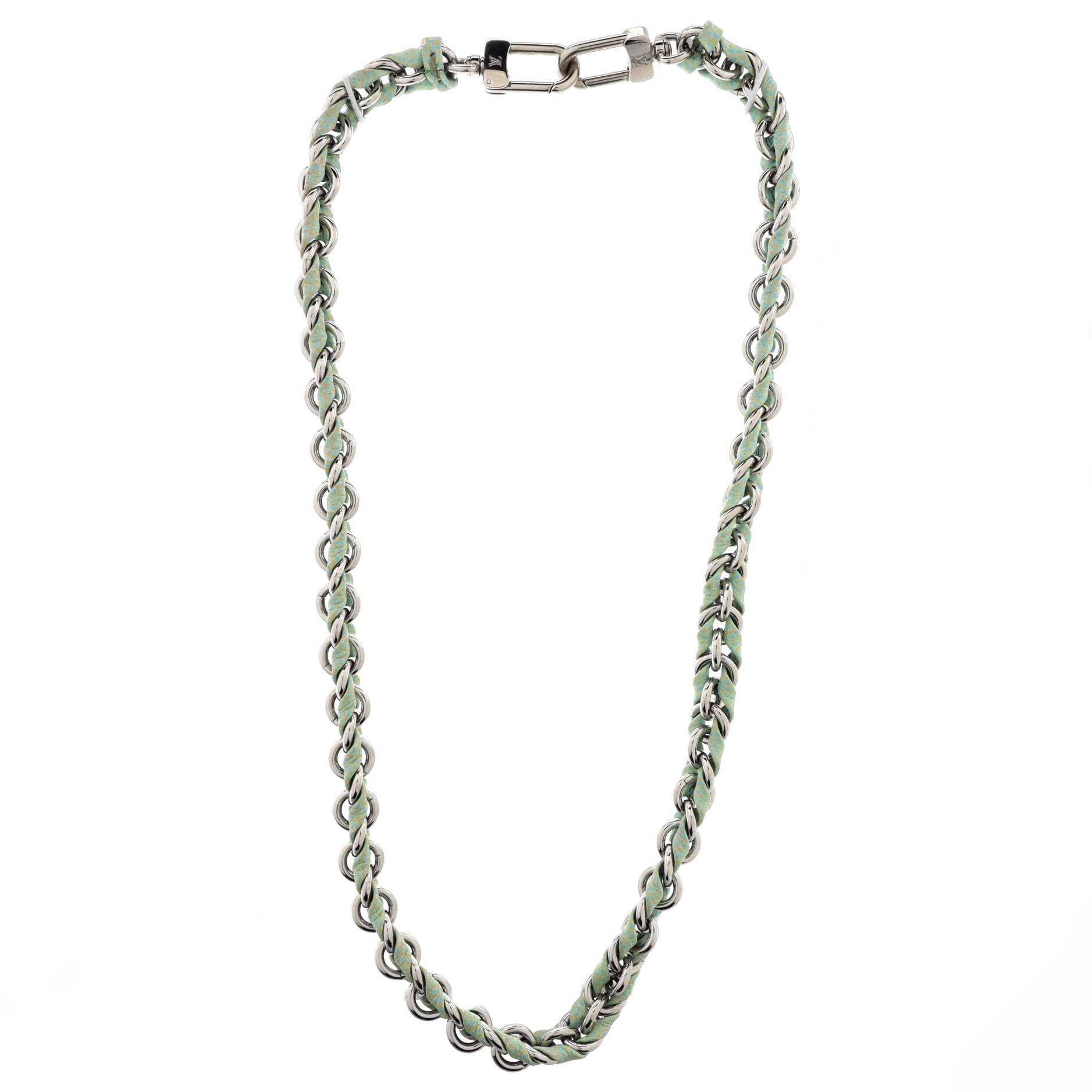 Louis Vuitton Multi Pochette Accessoires Woven Chain Strap Leather and Metal