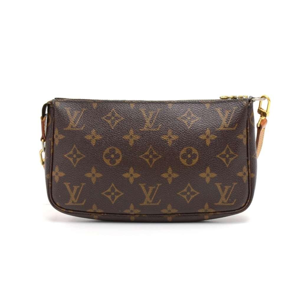 Louis Vuitto Pochette Accessoires Monogram Canvas Bag with Long Strap