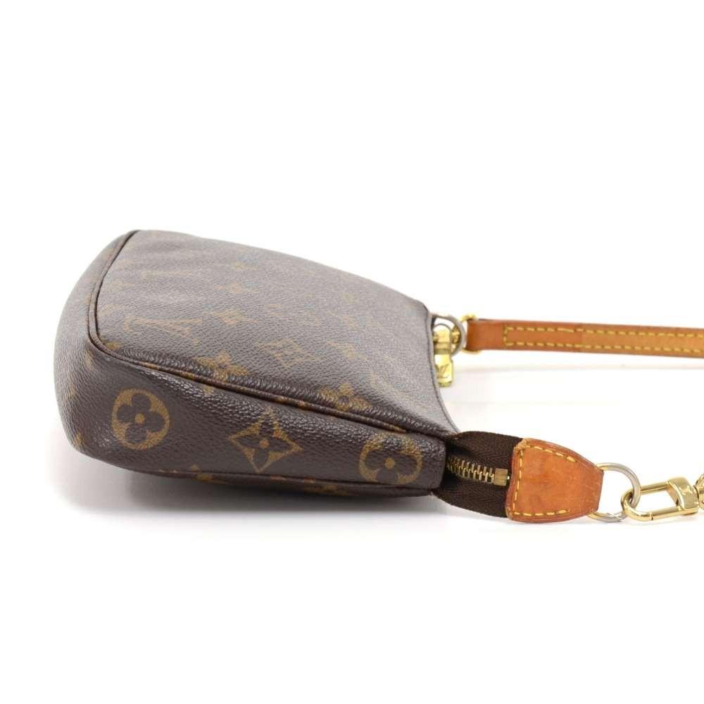 Louis Vuitto Pochette Accessoires Monogram Canvas Bag with Long Strap