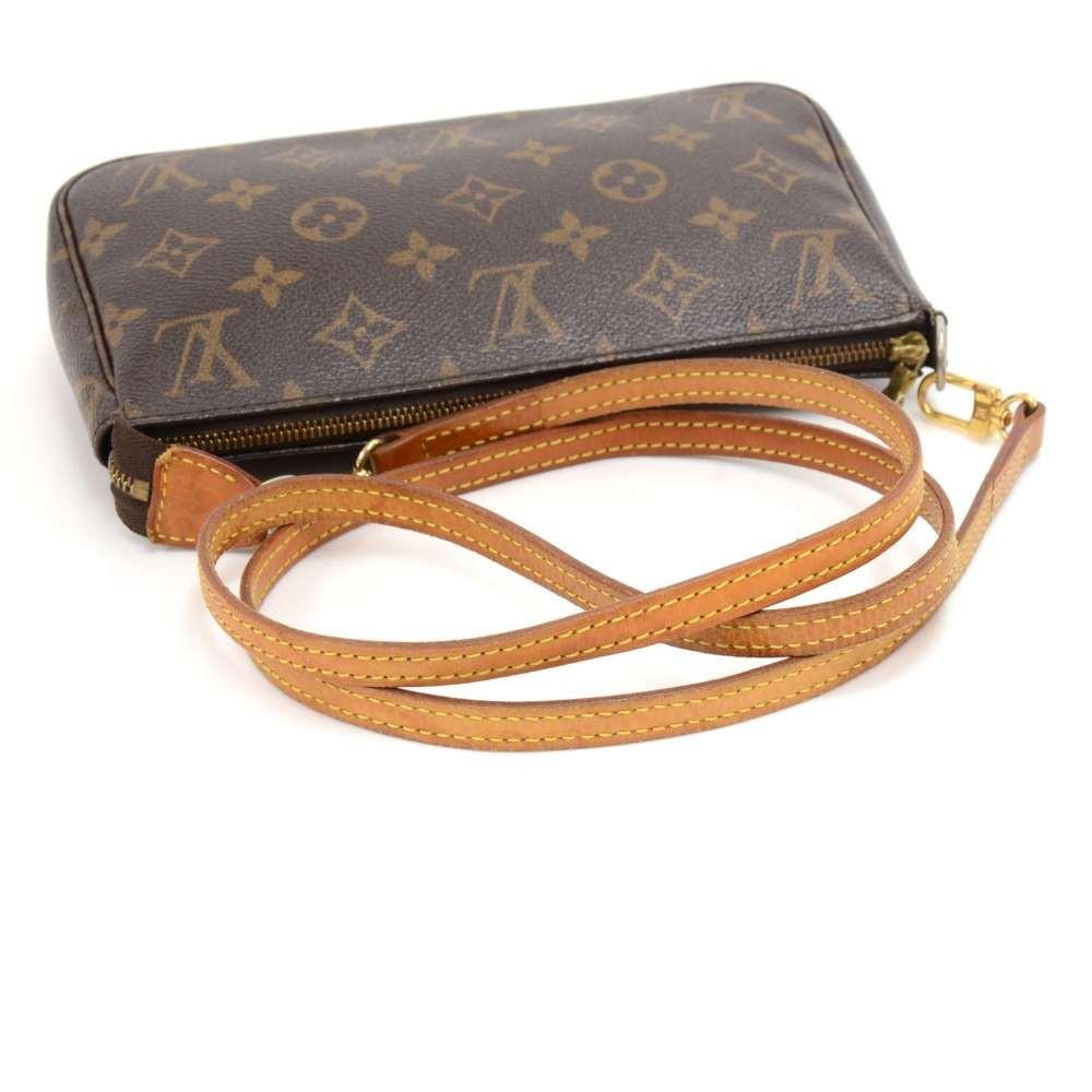 Louis Vuitto Pochette Accessoires Monogram Canvas Bag with Long Strap