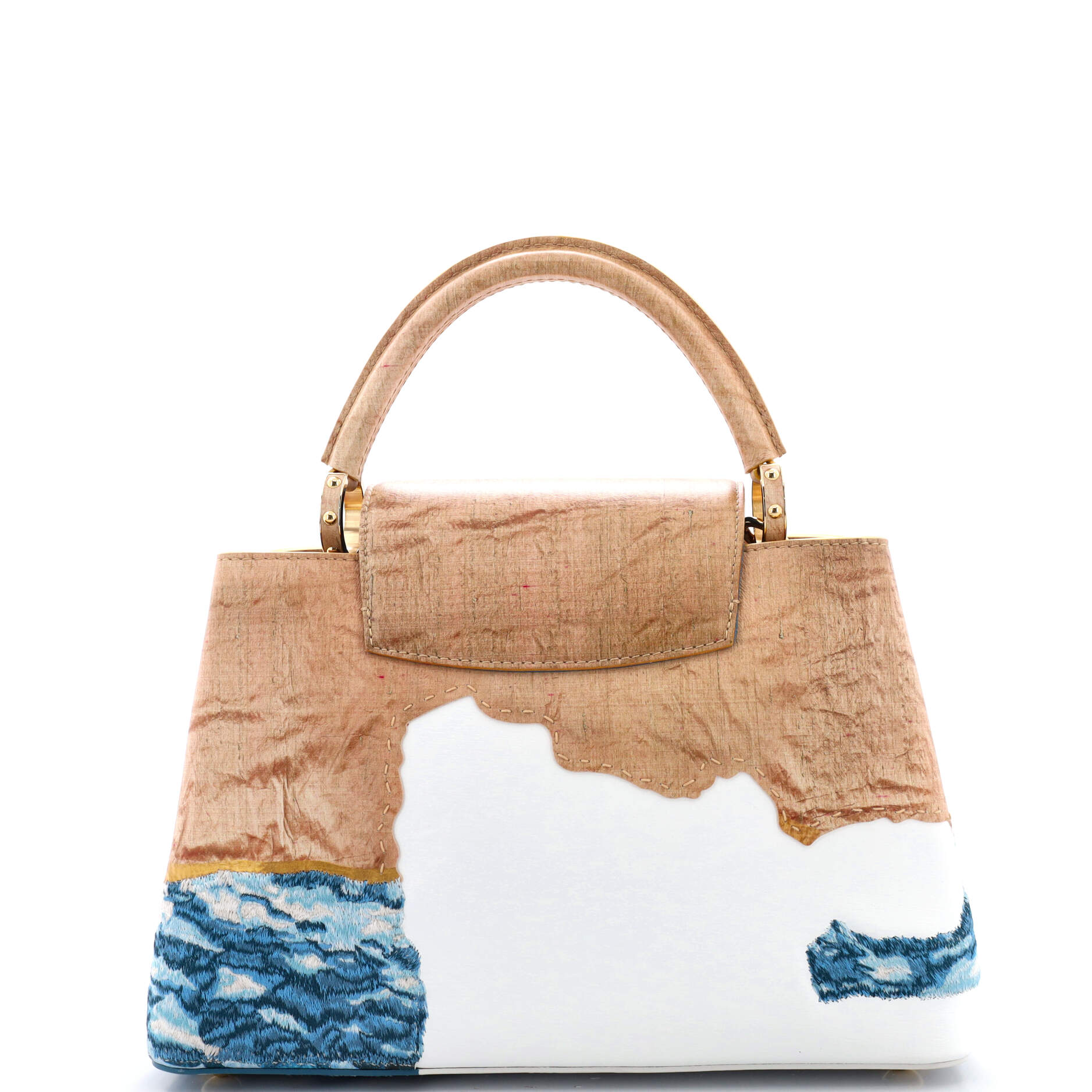 Louis Vuitton Billie Zangewa ArtyCapucines Bag Embroidered Leather MM