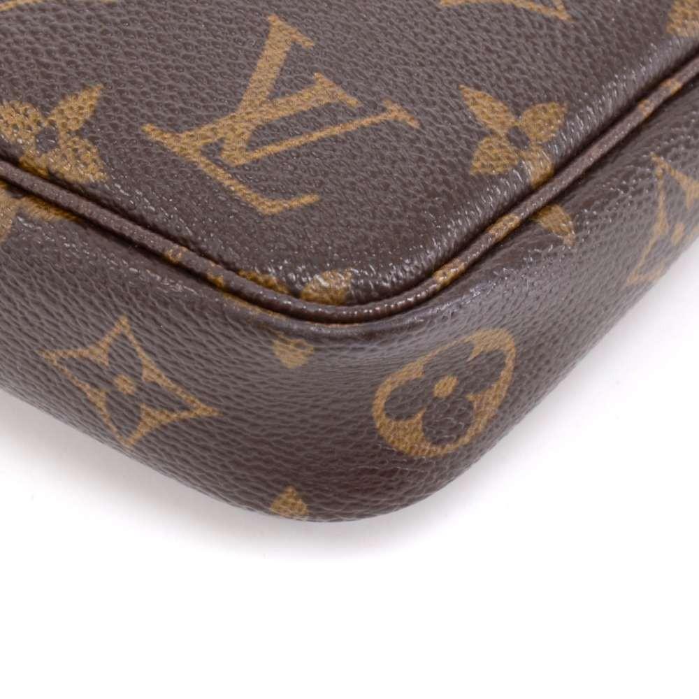 Louis Vuitto Pochette Accessoires Monogram Canvas Bag with Long Strap