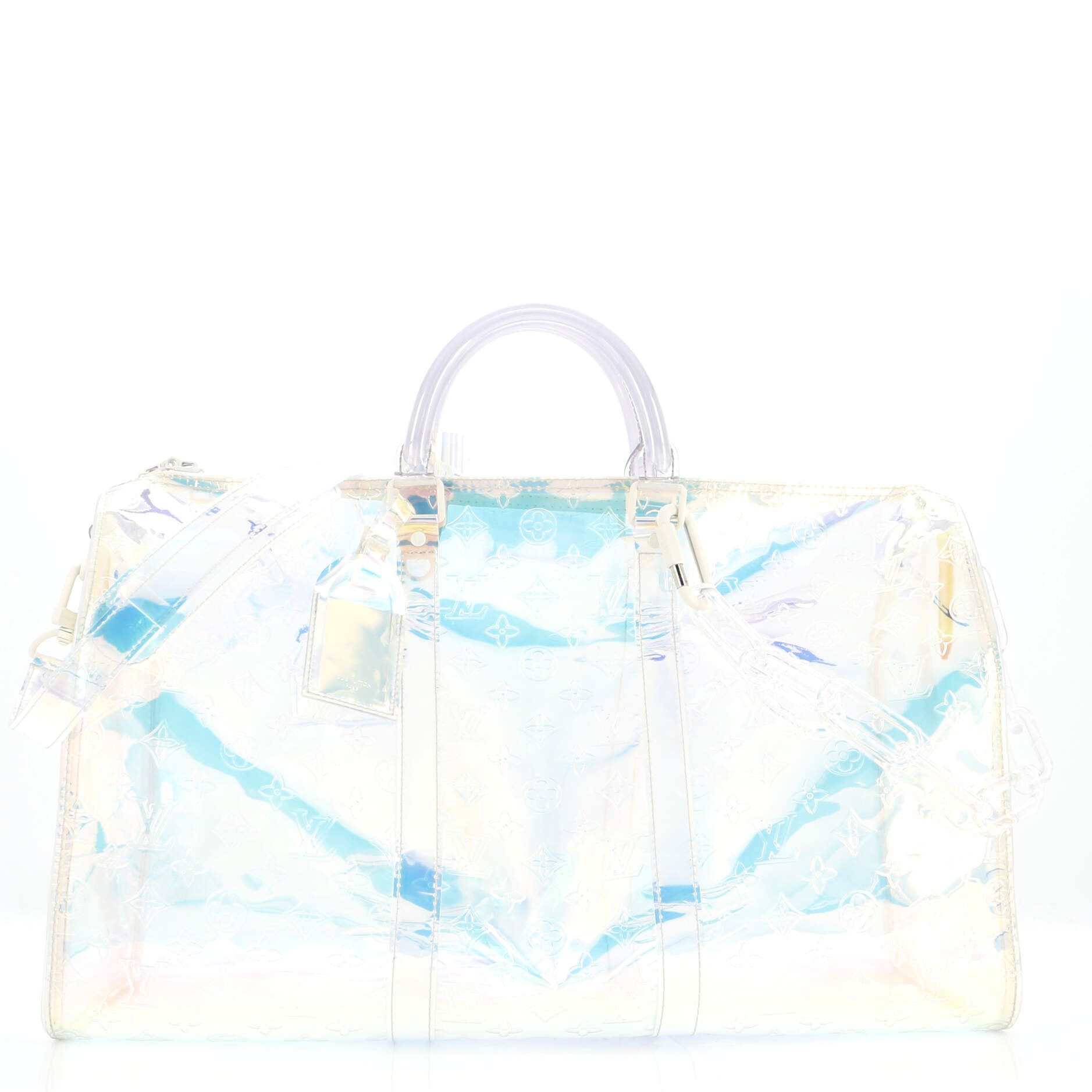 Louis Vuitton Keepall Bandouliere Bag Limited Edition Monogram Prism PVC 50