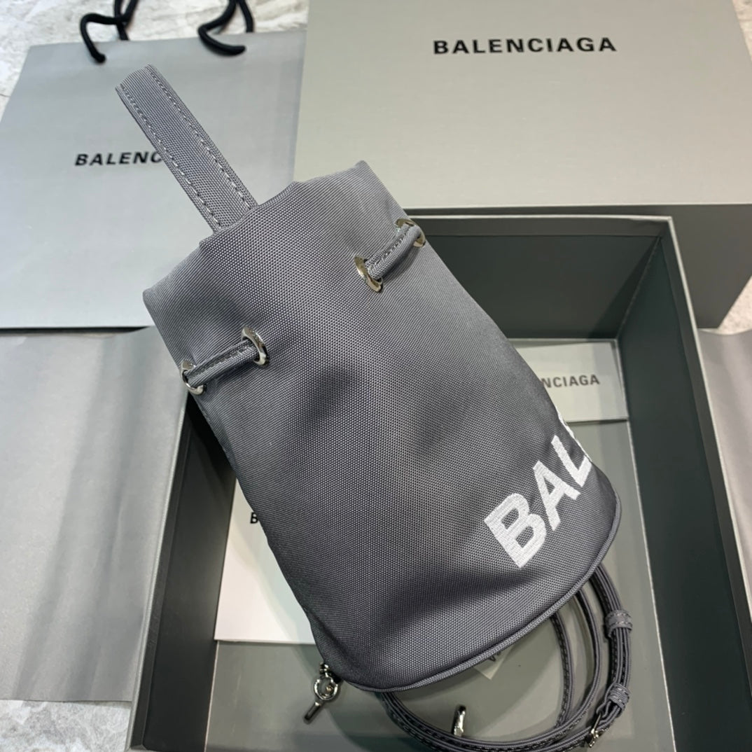 Balen Le Cagole MeGLAMIum Bucket Bag In Gray, For Women,  Bags 11.8in/30cm