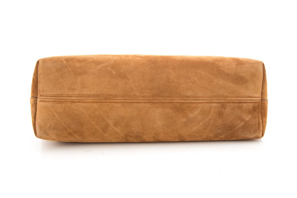 Chloe Brown Suede Marcie Tote Bag