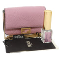 FENDI Chain Nano baguette Pouch Leather Pink 30212A