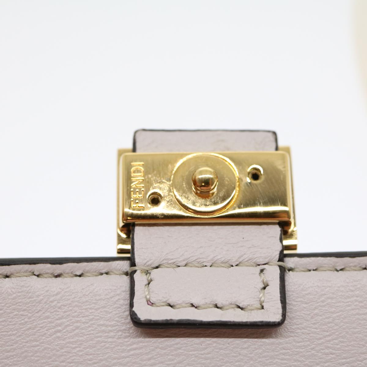 FENDI Chain Nano baguette Pouch Leather Pink 30212A