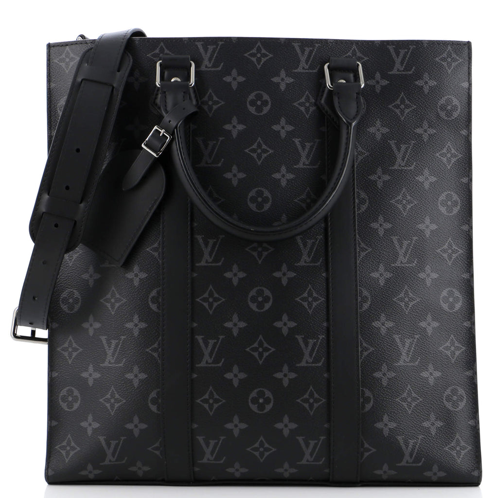 Louis Vuitton Sac Plat Bag Monogram Eclipse Canvas