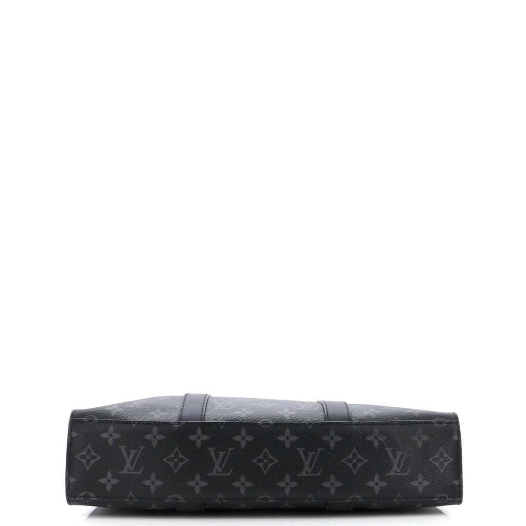 Louis Vuitton Sac Plat Bag Monogram Eclipse Canvas
