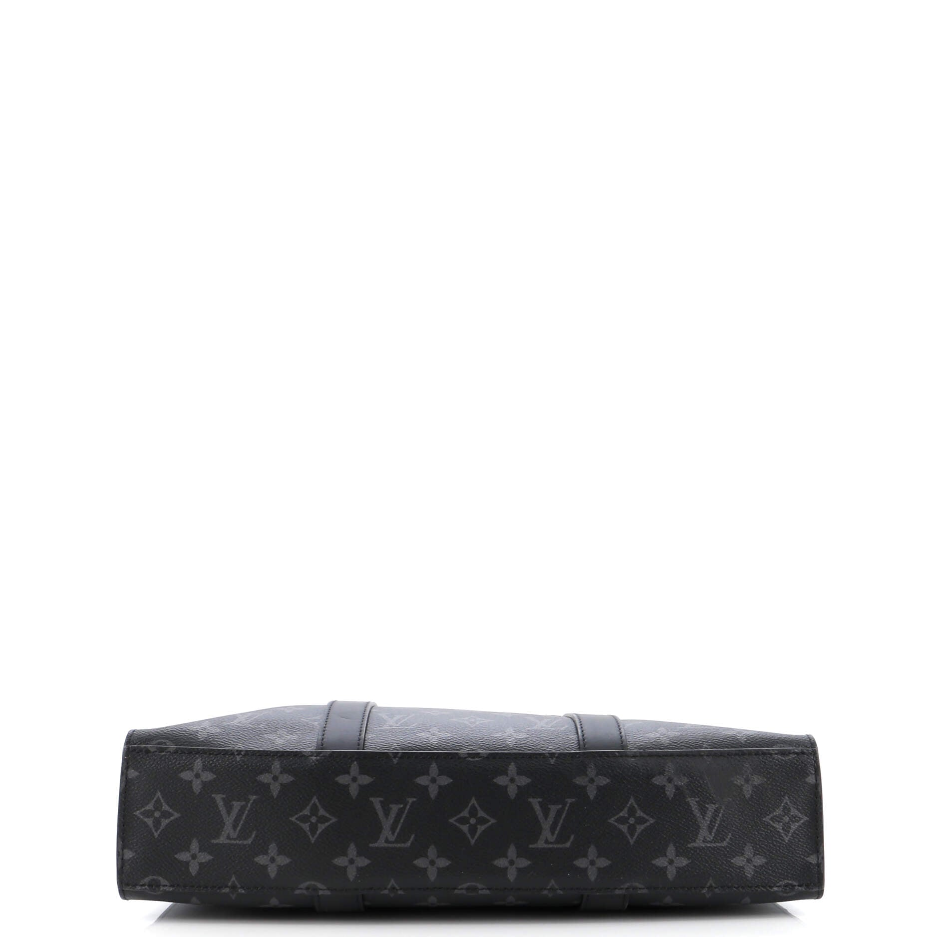 Louis Vuitton Sac Plat Bag Monogram Eclipse Canvas