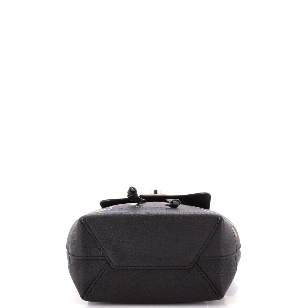 Louis Vuitton Lockme Backpack Floral Printed Leather Mini