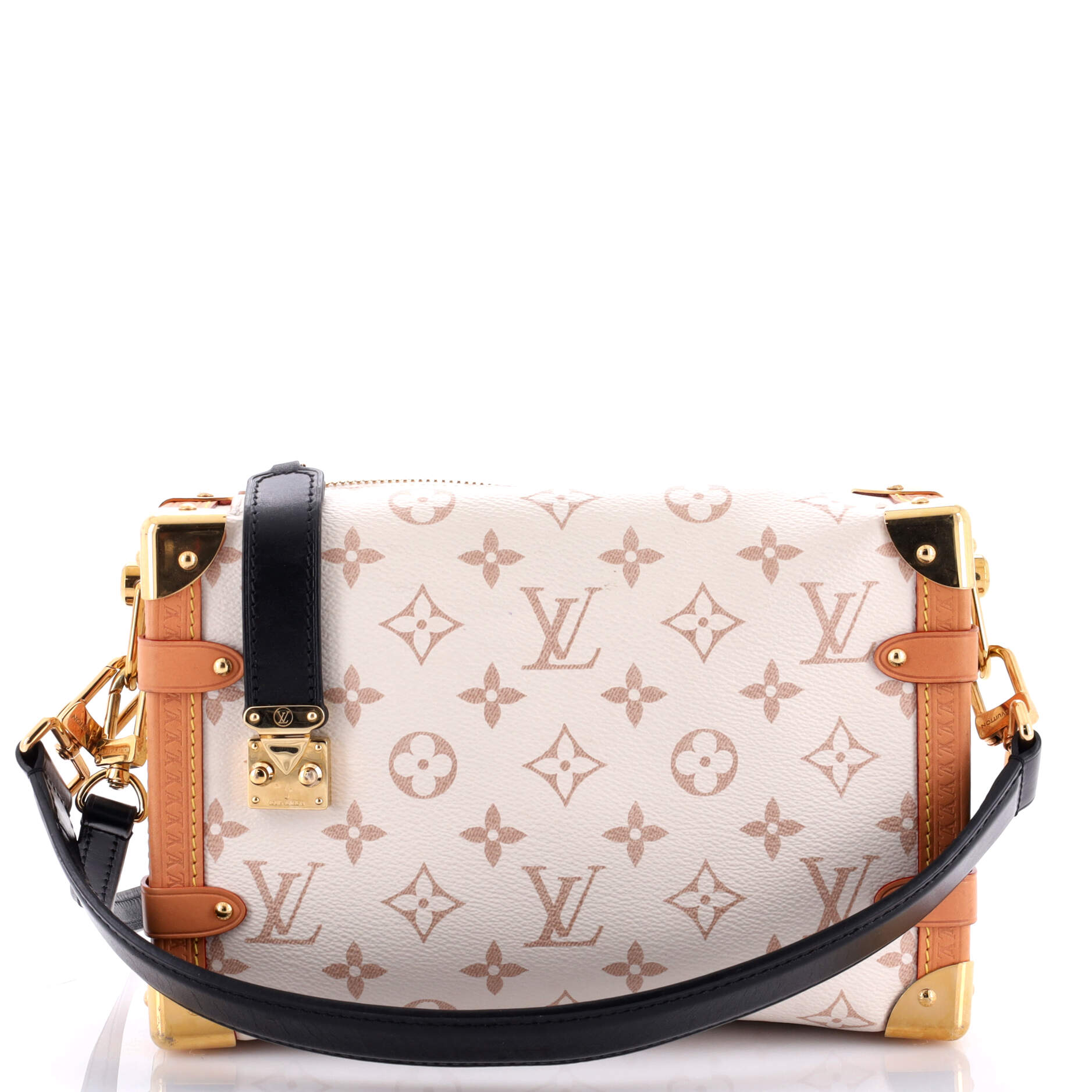Louis Vuitton Side Trunk Handbag Monogram Dune Canvas MM
