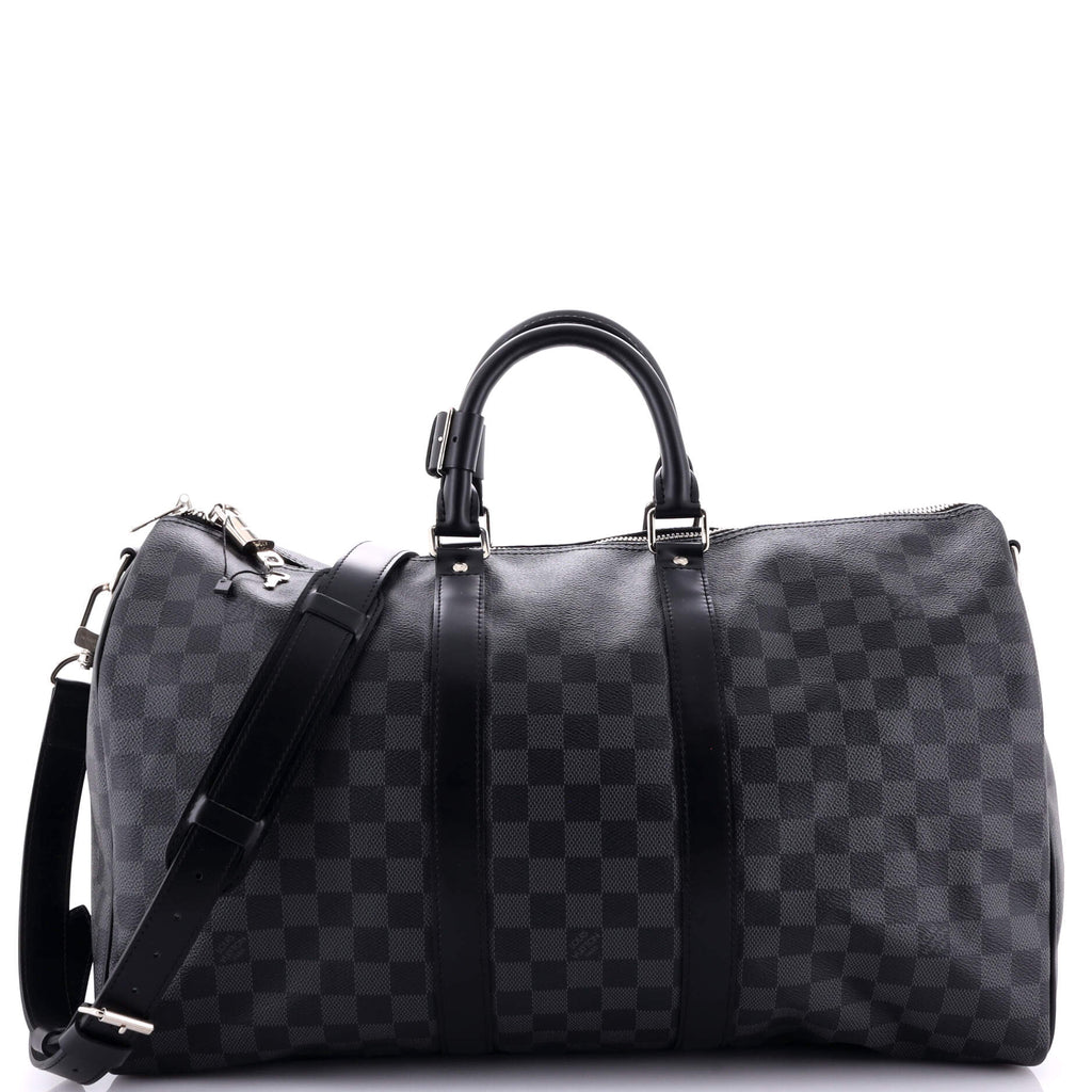 Louis Vuitton Keepall Bandouliere Bag Damier Graphite 45