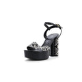 Louis Vuitton Women's Podium Platform Heeled Sandals Limited Edition Since 1854 Monogram Jacquard