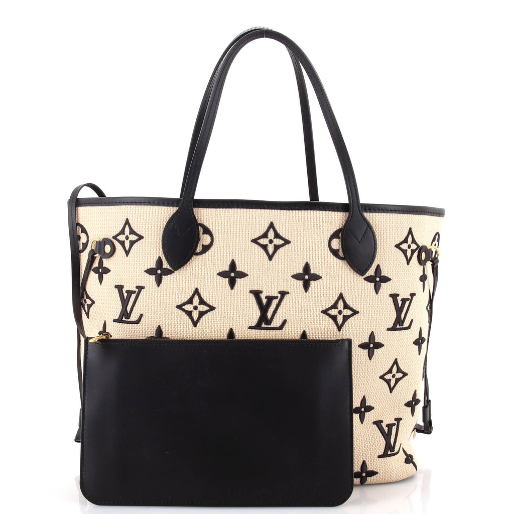 Louis Vuitton Neverfull NM Tote Monogram Giant Embroidered Cotton MM