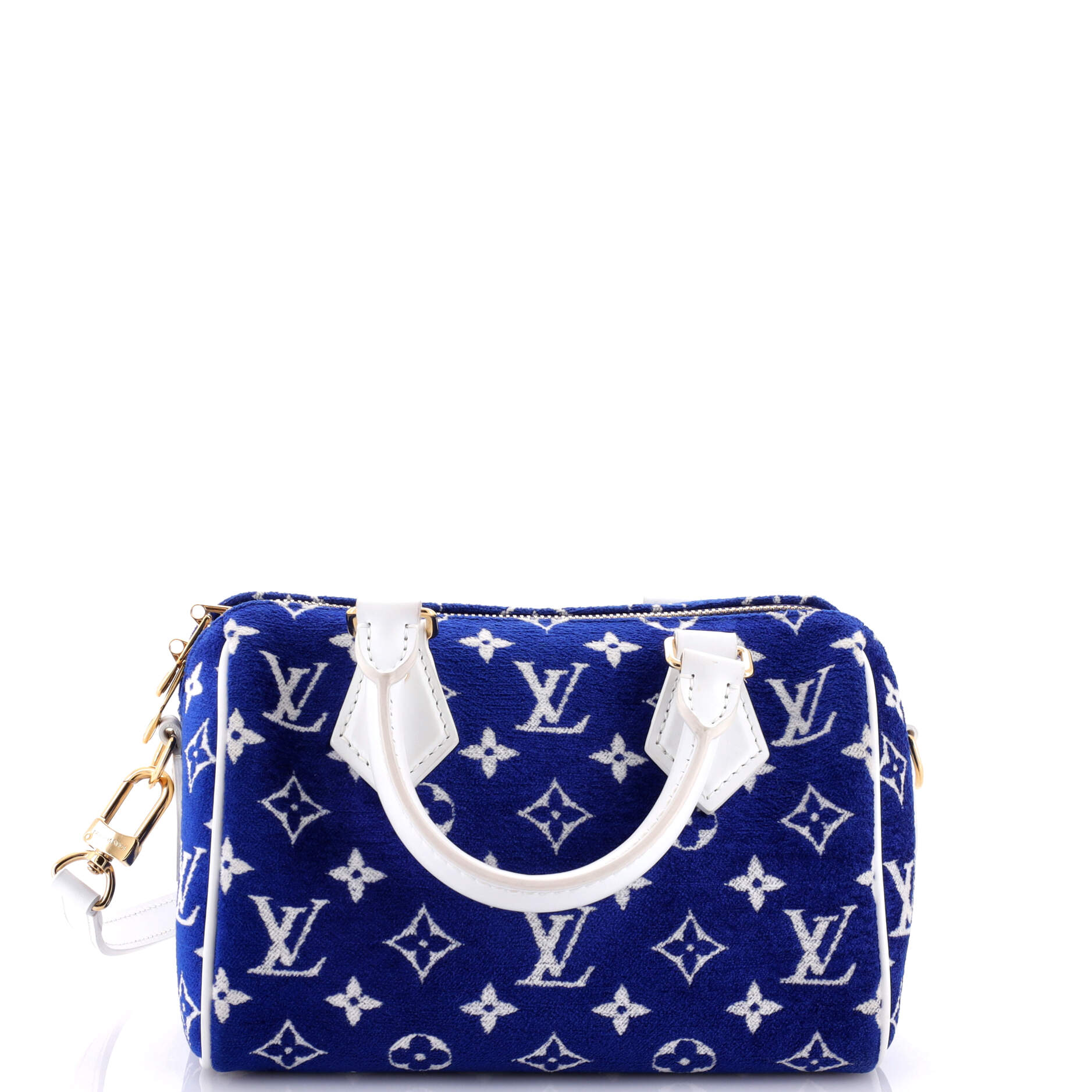 Louis Vuitton Speedy Bandouliere Bag LV Match Monogram Jacquard Velvet 20