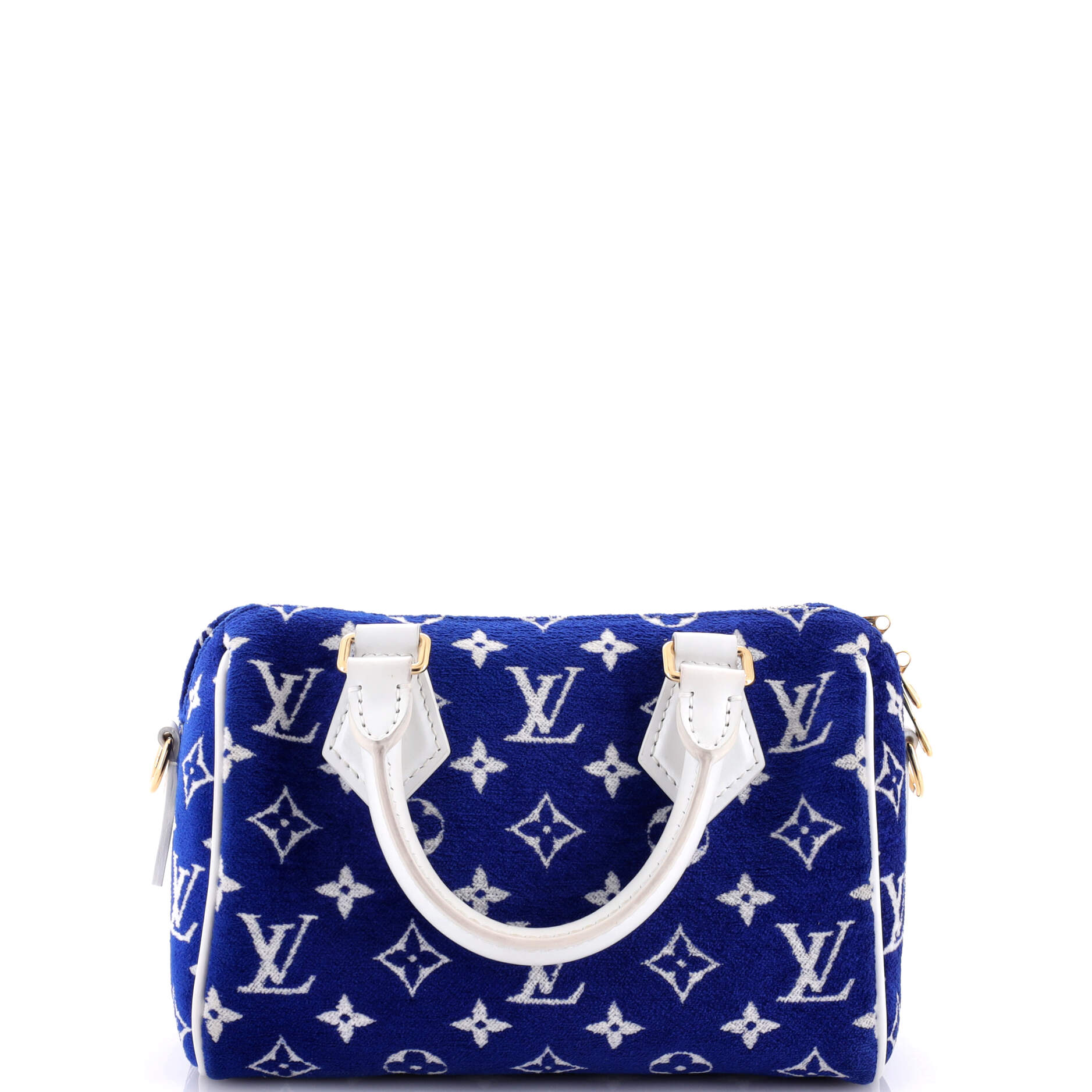 Louis Vuitton Speedy Bandouliere Bag LV Match Monogram Jacquard Velvet 20