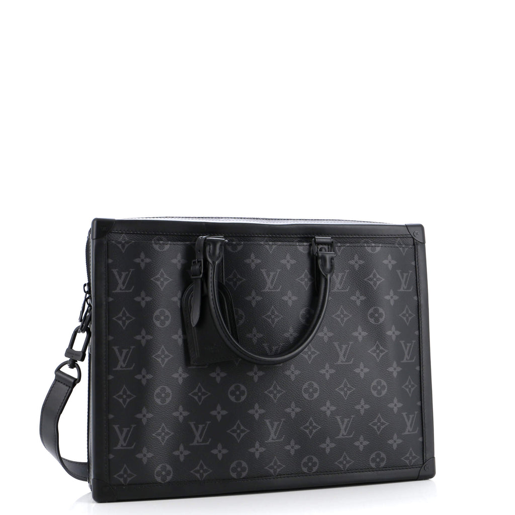 Louis Vuitton Soft Trunk Briefcase Monogram Eclipse Canvas